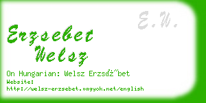 erzsebet welsz business card